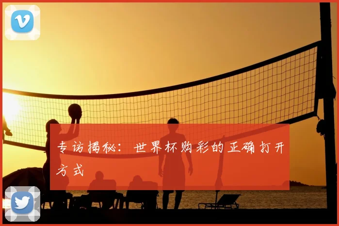 专访揭秘：世界杯购彩的正确打开方式