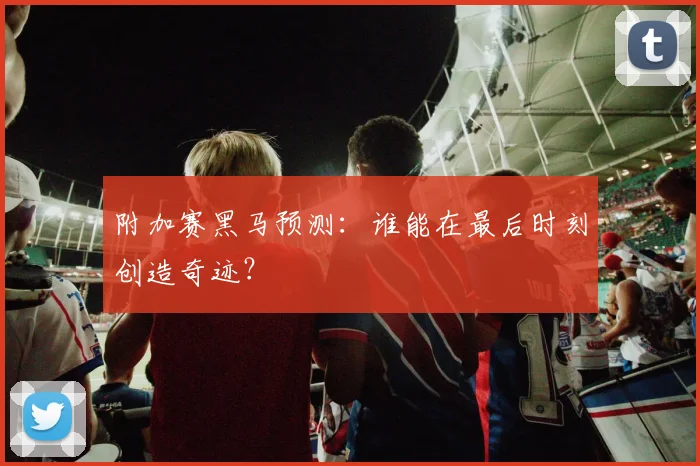 附加赛黑马预测：谁能在最后时刻创造奇迹？